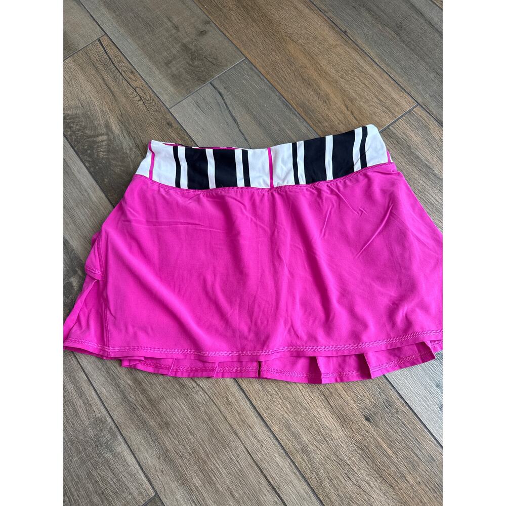 Lululemon Run Pace Setter Skirt Paris Perfection Traverse Stripe Size 4 Skort